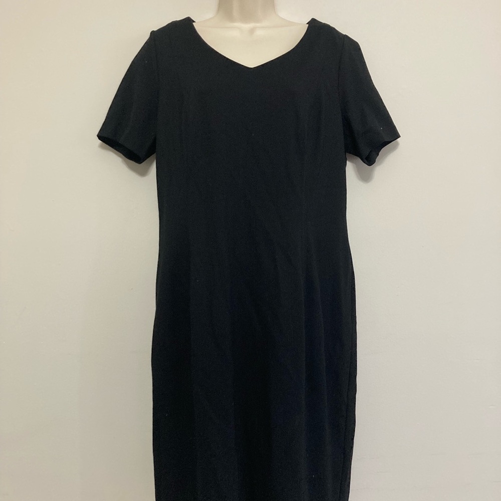 Talbots V-Neck Dress, Size 12, New With Tags, Short Sleeve, Zipper Back